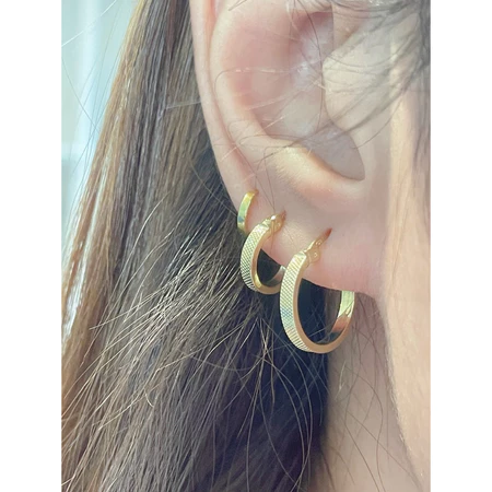 Diacut Loop Earring